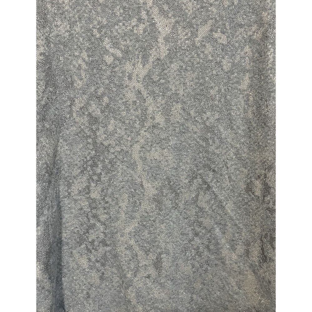 Chicos Sweater Long Sleeve Animal Print Silver Gold Size 2 Large Metallic - Picture 8 of 10